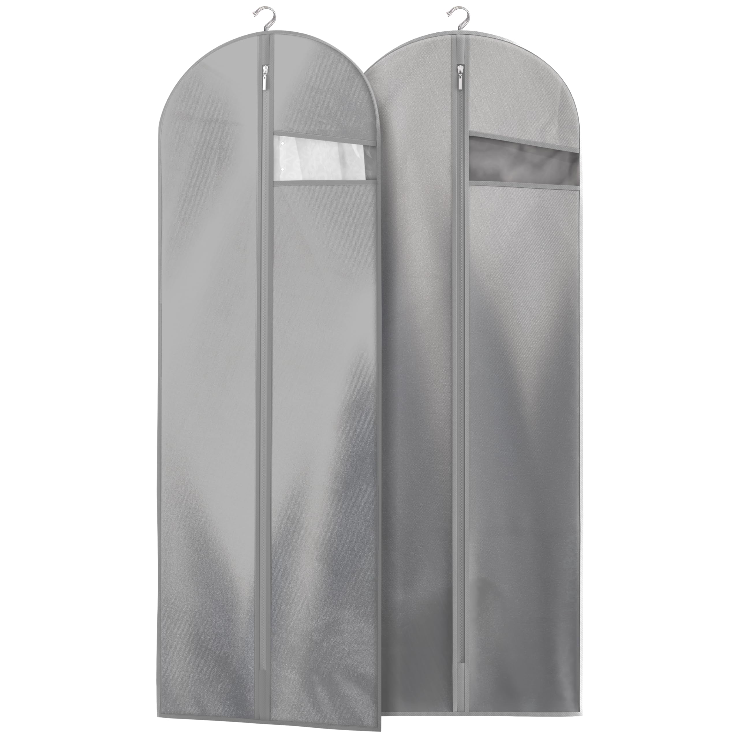 Lazebox 43" Travel Garment Bag with Accessories Zipper Pocket, Heavy Duty Suit Bag for Suits, Tuxedos, Dresses, Coats, Black, 1 pack