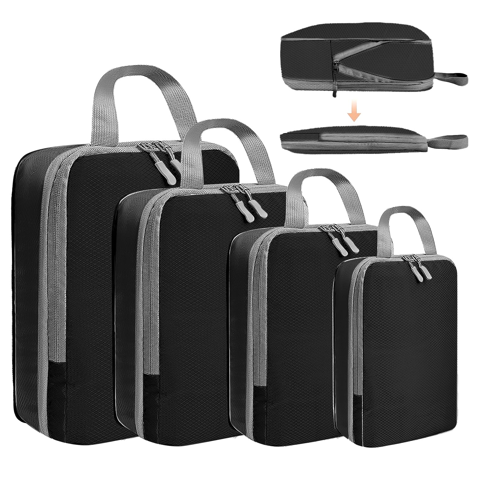 LANSKLBD 8 Set Packing Cubes for Suitcases Travel Luggage Packing Organizers,Travel Accessories Essentials Luggage Organizer with Shoe/Tioletry/Laundry Bag